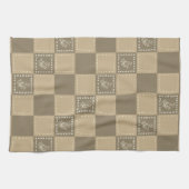 Blume-Quadrate der Mosaikdoodle Geschirrtuch (Horizontal)