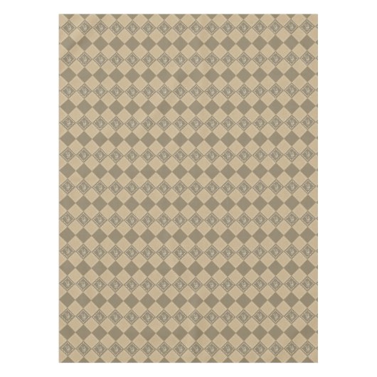 Blume-Quadrate der Mosaikdoodle Tischdecke (Vorderseite)