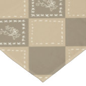 Blume-Quadrate der Mosaikdoodle Tischdecke (Schrägansicht)