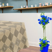 Blume-Quadrate der Mosaikdoodle Tischdecke