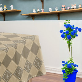 Blume-Quadrate der Mosaikdoodle Tischdecke