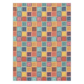 Blume-Quadrate für Retro-70er Tischdecke (Vorderseite)