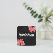 Blume Quadratische Visitenkarte (Stehend Vorderseite)