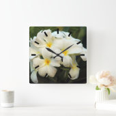 Blume Quadratische Wanduhr (Zuhause)