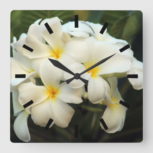 Blume Quadratische Wanduhr (Vorderseite)