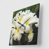 Blume Quadratische Wanduhr (Winkel)