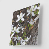 Blume Quadratische Wanduhr (Winkel)