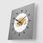 Blume Quadratische Wanduhr (Winkel)