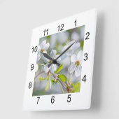 Blume Quadratische Wanduhr (Winkel)