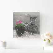 Blume Quadratische Wanduhr (Zuhause)