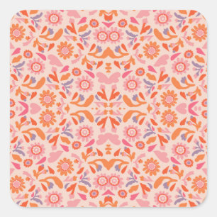 Blume Quadratischer Aufkleber