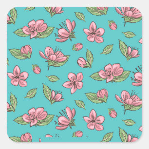Blume Quadratischer Aufkleber