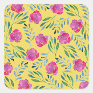 Blume Quadratischer Aufkleber