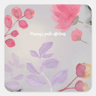 Blume Quadratischer Aufkleber
