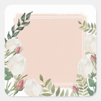 Blume Quadratischer Aufkleber