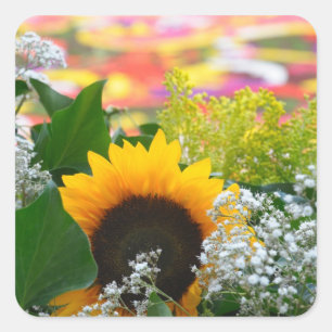 Blume Quadratischer Aufkleber