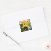 Blume Quadratischer Aufkleber (Umschlag)