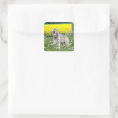 Blume Quadratischer Aufkleber (Tasche)