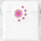 Blume Quadratischer Aufkleber (Tasche)
