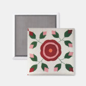 Blume Quilt Block Magnet (Vorderseite/Rückseite)