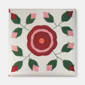 Blume Quilt Block Magnet (Vorne)