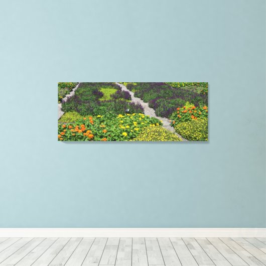 Blume Quilt Leinwanddruck (Insitu (Holzboden))