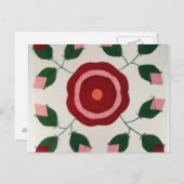 Blume Quilt Postkarte (Vorne/Hinten)