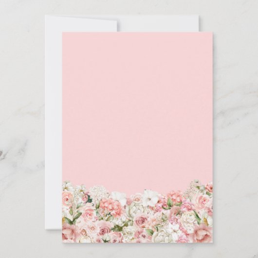 Blume Quinceañera Einladung (Rückseite)