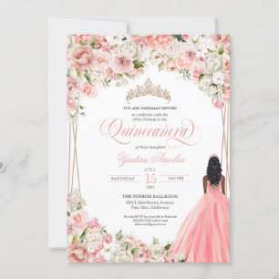 Blume Quinceañera Einladung