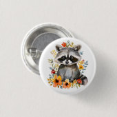 Blume Raccoon Button (Vorne & Hinten)