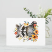 Blume Raccoon Einladung (Stehend Vorderseite)