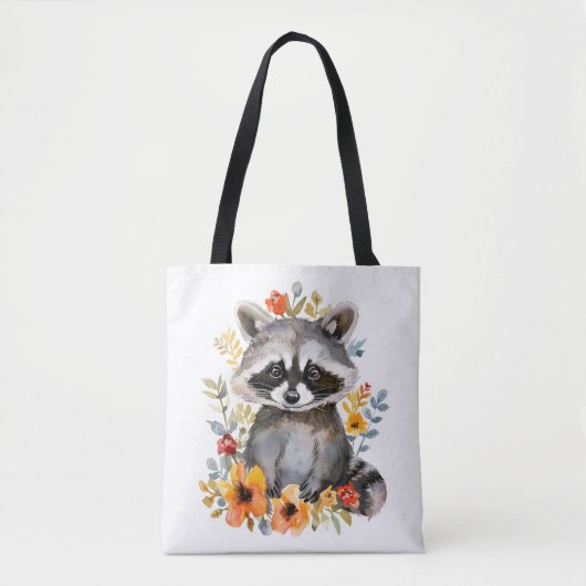 Blume Raccoon Tasche (Vorderseite)