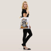 Blume Raccoon Tasche (Am Model)