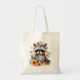 Blume Raccoon Tragetasche