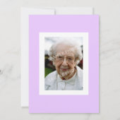 Blume Rahmen 70. Geburtstag Foto Party Einladung (Rückseite)