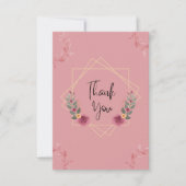 Blume Rahmen Danke Karte (Vorderseite)