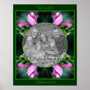 Blume-Rahmen erstellen Sie Ihr eigenes Foto Poster
