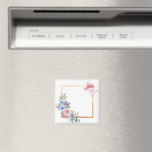 Blume rahmen florale Rahmen Rose Blätter Magnet (In Situ (Geschirrspüler))