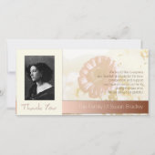 Blume Rahmen Foto Beileid Vielen Dank P Dankeskarte (Vorderseite)