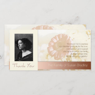 Blume Rahmen Foto Beileid Vielen Dank P Dankeskarte