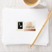 Blume Rahmen Foto Familie Danke Label Adressaufkleber (Insitu)