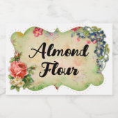 Blume Rahmen Land Lebensmittel und Getränke-Label- Lebensmitteletikett (Einzelnes Label)