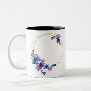 Blume Rahmen-Rahmen-Blumenrahmen 2 Zweifarbige Tasse