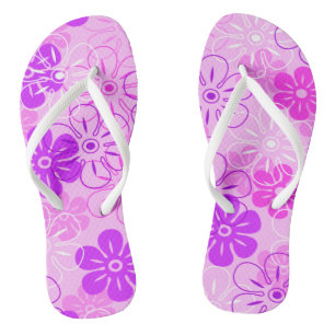 Blume Rain Hawaiian Retro Floral Badesandalen