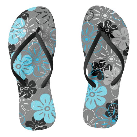 Blume Rain Hawaiian Retro Floral Badesandalen (Fußbett)