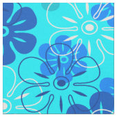 Blume Rain Hawaiian Retro Floral Stoff (Nahaufnahme)