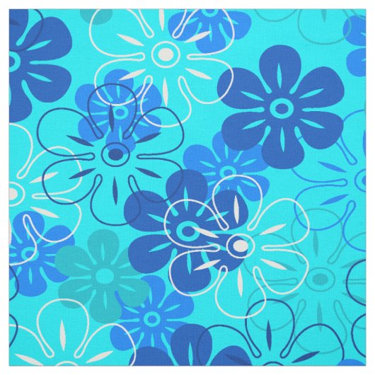 Blume Rain Hawaiian Retro Floral Stoff (Muster)