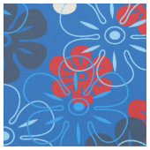 Blume Rain Hawaiian Retro Floral Stoff (Nahaufnahme)