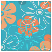 Blume Rain Hawaiian Retro Floral Stoff (Nahaufnahme)