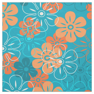 Blume Rain Hawaiian Retro Floral Stoff